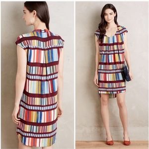 Anthropologie Maeve Au Revoir Multicolor Tunic Dress